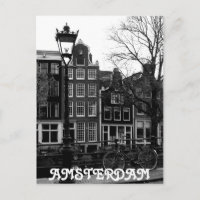 Amsterdam Canal Vélo noir et blanc