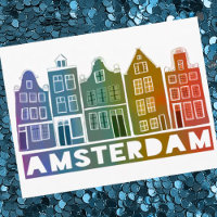 Amsterdam Holland Canal Maisons Voyage Coloré