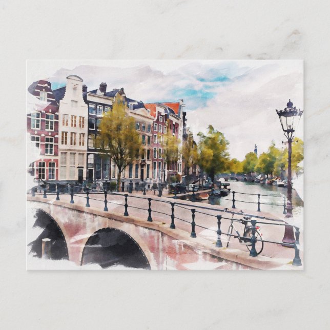 Carte Postale Amsterdam, Pays-Bas (Devant)