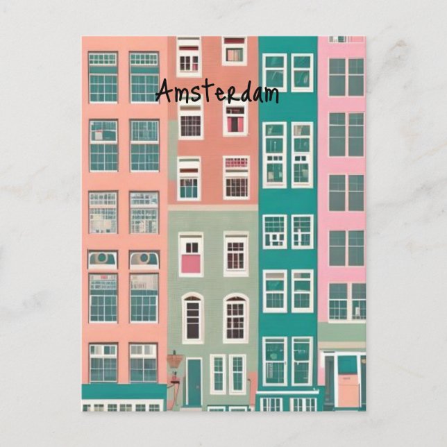 Carte Postale Amsterdam Pays-Bas (Devant)