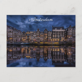 Carte Postale Amsterdam Pays-Bas Canal Homes Voyage Photo