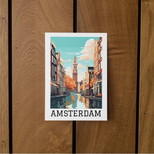 Carte Postale Amsterdam Pays-Bas Canal Travel (amsterdam netherlands postcards)