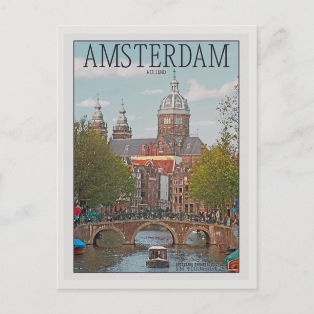 Carte Postale Amsterdam - Saint Nicolaaskerk (Devant)