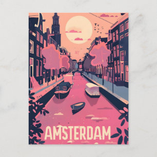 Carte Postale Amsterdam Vintage