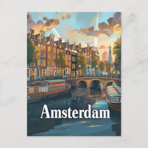 Carte Postale Amsterdam vintage