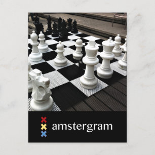 Carte Postale Amstergramme d'échecs