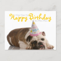 Amusant anniversaire de Bulldog