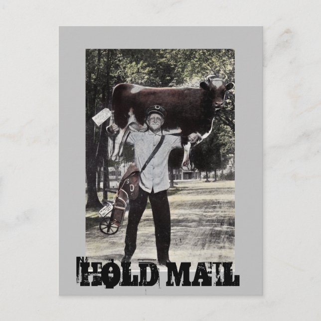 Carte Postale Amusant Antique Hold Mail Retrait Voyage PC cadeau (Devant)