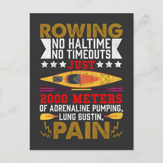 Carte Postale Amusant Aviron Hobby Rower Humour Kayaking (Devant)