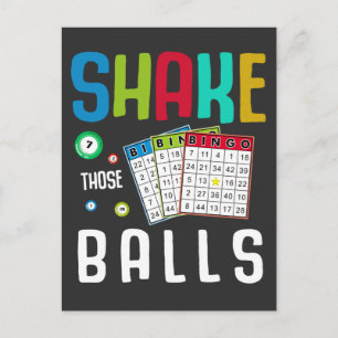 Carte Postale Amusant Bingo Ball Lover et Humour de ventilateur 