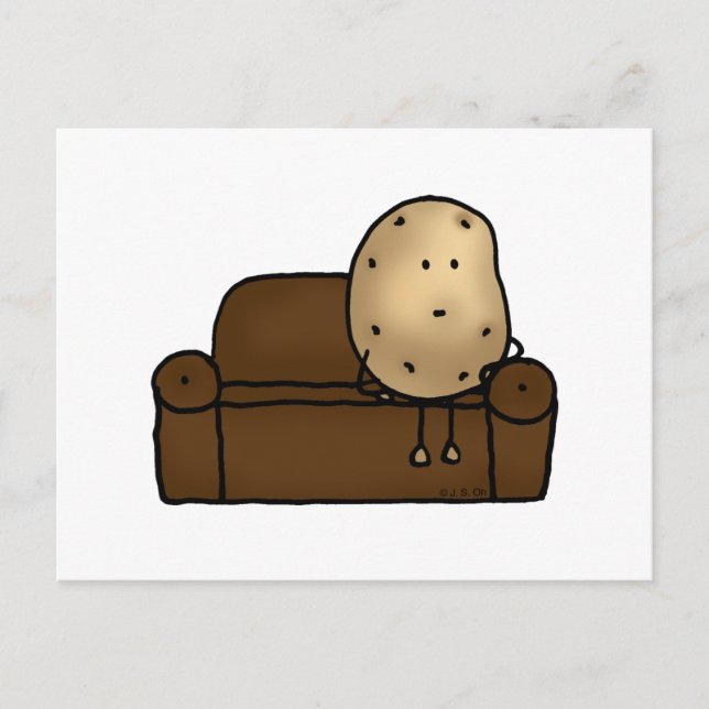 Carte Postale Amusant Canapé tatouage design (Devant)