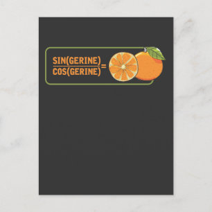 Carte Postale Amusant enseignant mathématiques Tangerine jeu de 