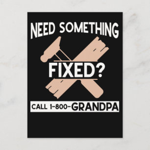 Carte Postale Amusant grand-père artisan Humour Handyman