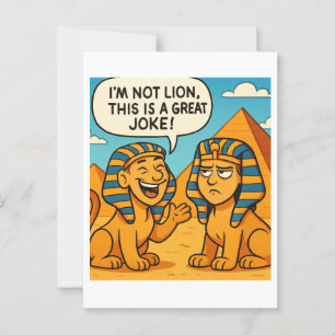Carte Postale Amusant jeu de lion égyptien   Je ne suis pas une 