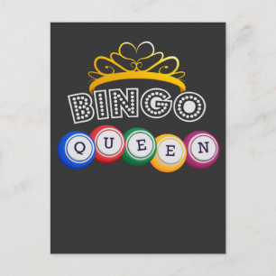Carte Postale Amusant Joueur de Bingo Queen Granny Humour