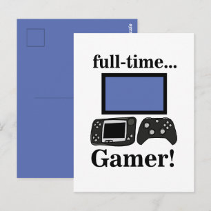 Carte Postale Amusant joueur de jeu vidéo