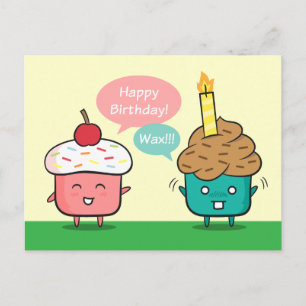 Carte Postale Amusant Joyeux Anniversaire - Cupcake Cupcake Cand