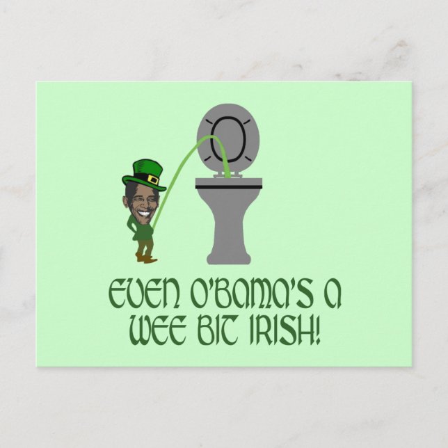 Carte Postale Amusant Obama irlandais (Devant)