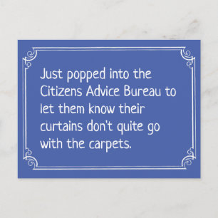 Carte Postale Amusant Office de Conseils aux Citoyens