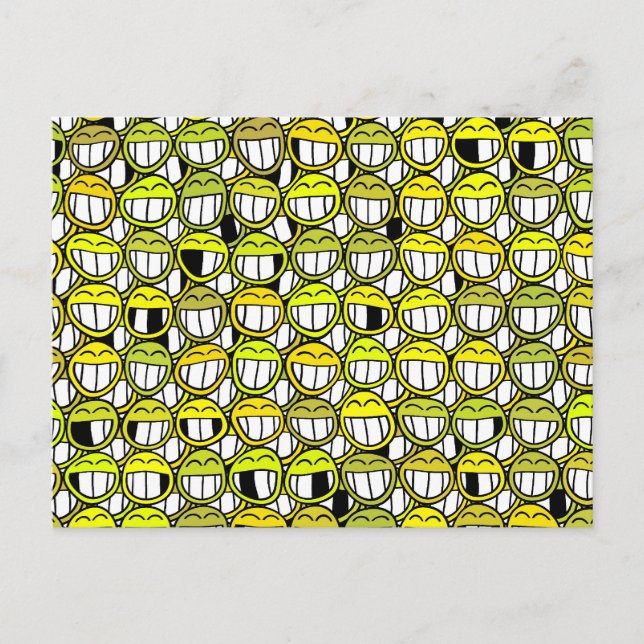 Carte Postale Amusant Petit Jaune Motif (Devant)
