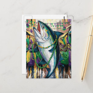 Carte Postale Amusant Poisson Mardi Gras