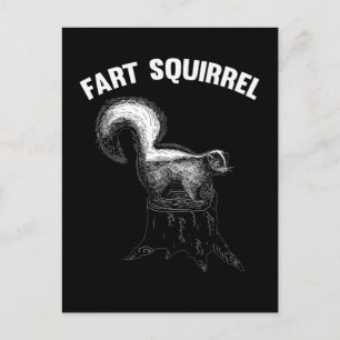 Carte Postale Amusant Skunk Joke Squirrel Pun