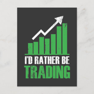 Carte Postale Amusant Stock Marché Jour Trader Investisseur