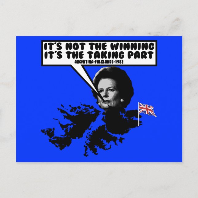 Carte Postale Amusant Thatcher Falklands (Devant)