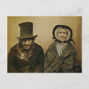 Carte Postale Amusant Vieux Mari Victorien et épouse Couple