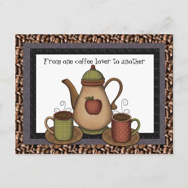 Carte postale amusante Coffee Lover (Devant)