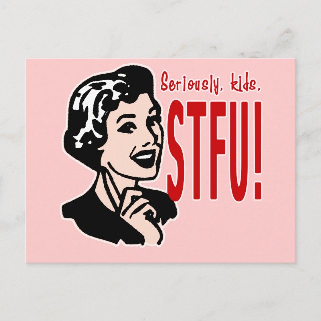 Carte Postale Amusante conception de la fête des mères (Devant)