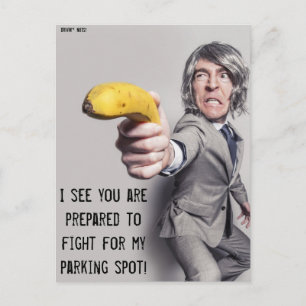 Carte Postale Amusante contravention pour stationnement gênant