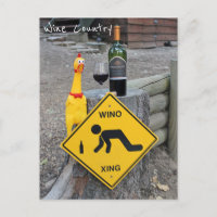 Carte postale amusante de Chicken Wine Country !