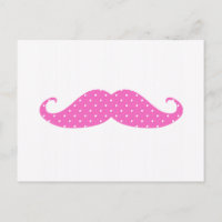 Amusante Fille Rose Chaud Pois Moustache