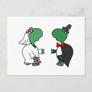Carte Postale Amusante mariée et Mariage de la tortue de chambre