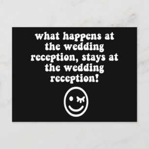 Carte Postale Amusante réception de mariage