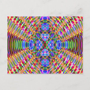 Carte postale amusante, Trippy psychédélique rouge