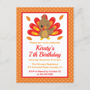 Carte Postale Amusants Turquie Thanksgiving Anniversaire Invitat