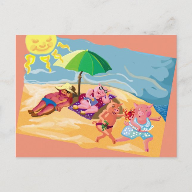 Carte Postale Amusez-vous au soleil (Devant)