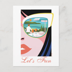 Carte Postale Amusons-nous - Le Lotus Blanc