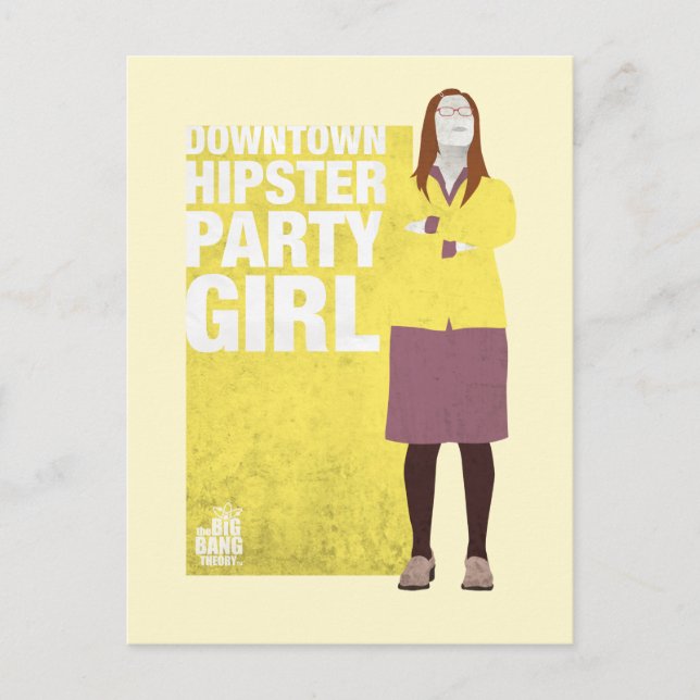 Carte Postale Amy | Downtown Hipster Party Girl (Devant)