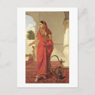 Carte Postale An Indian Dancing Girl with a Hookah, 1772