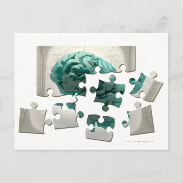 Carte Postale Analyse cérébrale, illustration conceptuelle de l' (Devant)