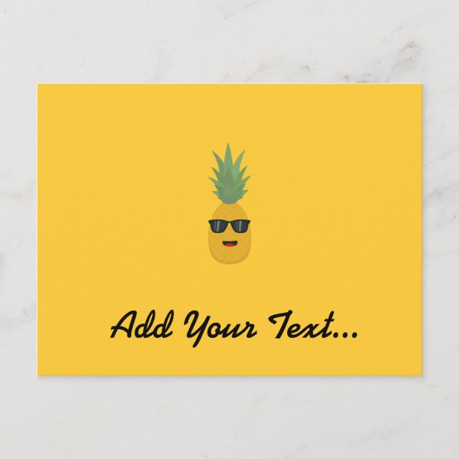 Carte Postale ananas cool (Devant)