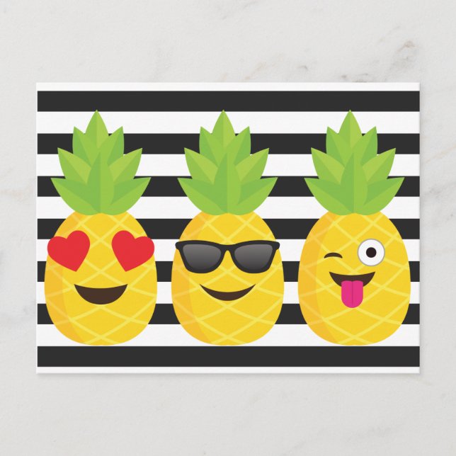 Carte Postale ananas émoji (Devant)