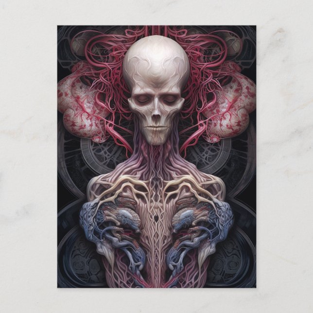 Carte Postale Anatomie Surréelle Horreur Sci-Fi Art (Devant)