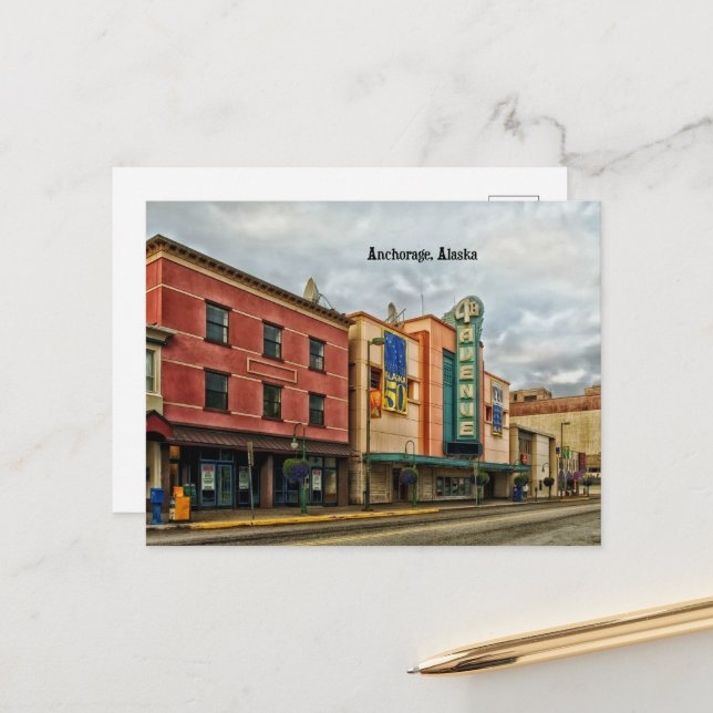 Carte Postale Anchorage (Devant/Arrière en situation)