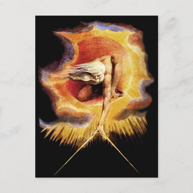 Carte postale : Ancien des jours ~ William Blake (Devant)