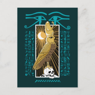 Carte Postale Ancien Faucon d'Egypte Dieu Horus