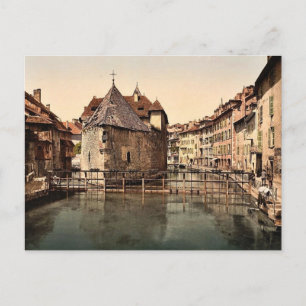 Carte Postale Ancien palais et canal, Annecy, France classique P